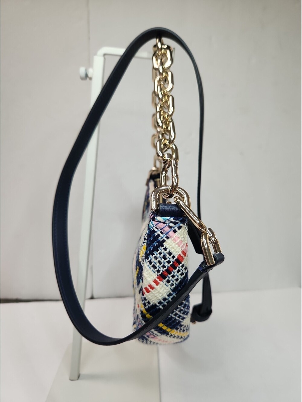 Kate Spade New York Smile Tweed Fabric Small Crossbody Parchment Multi NWOT - Picture 6 of 9